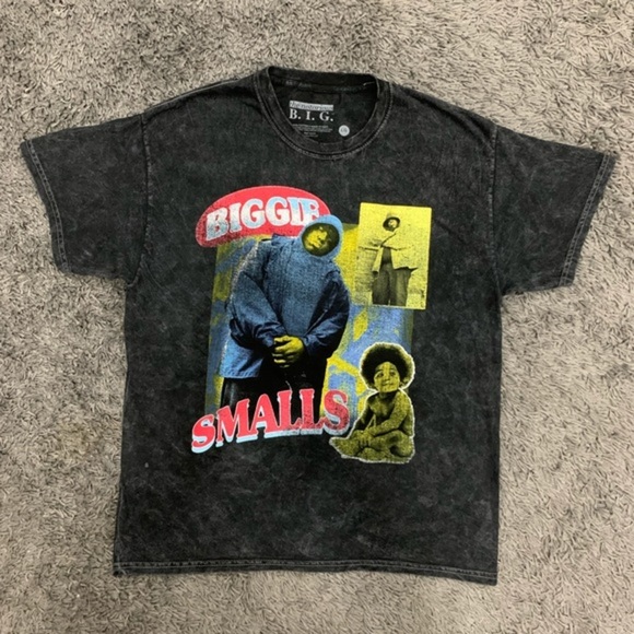 Acid‎ washed grey Biggie Smalls tee. - Picture 3 of 7